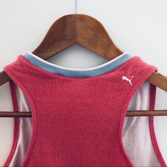 Puma Logo Tank- Retro Red & Blue Size Small - Picture 4 of 5